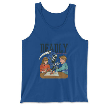 Deadly Games Men/Unisex Tank in True Royal color